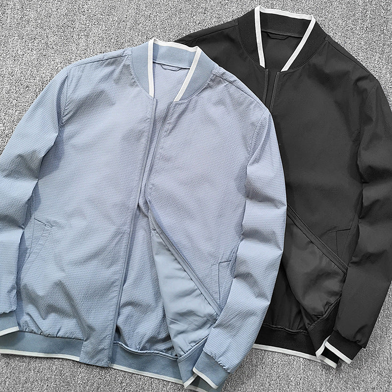 Men's quilted jacket with contrast collar Lisslune