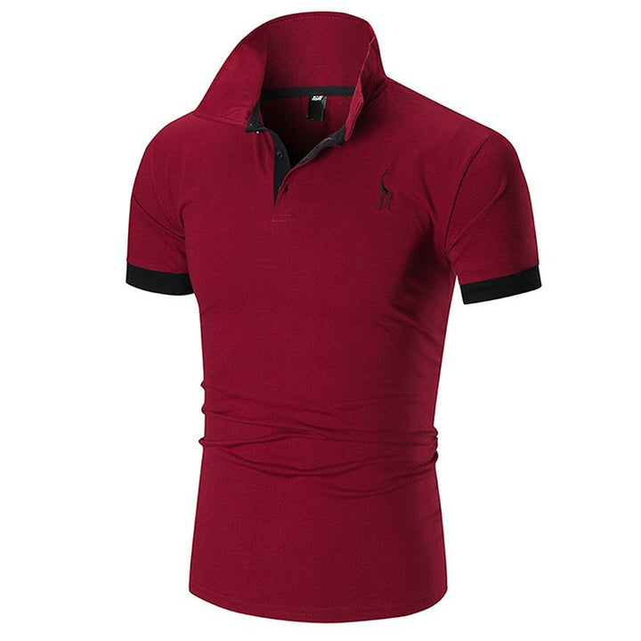 Men's polo shirt with contrasting collar and high-quality cotton materials Lisslune
