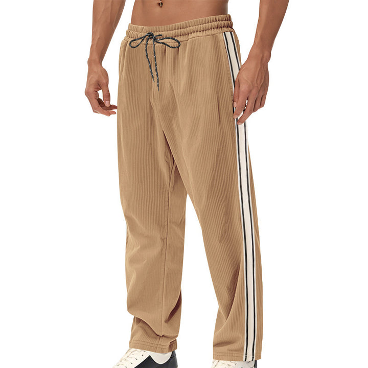 Men's sporty leisure pants with breathable inserts and comfortable drawstring Lisslune