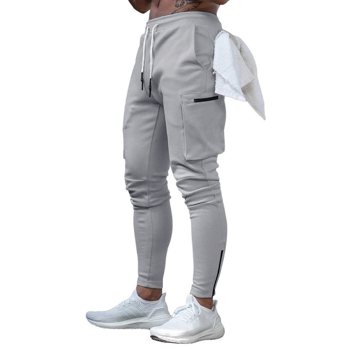 Men's sporty jogging pants with practical zipper pockets and slim fit Lisslune