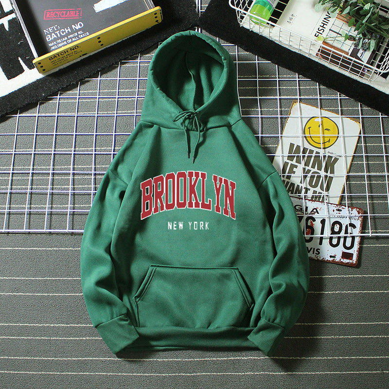 Women's hoodie with trendy Brooklyn print Lisslune
