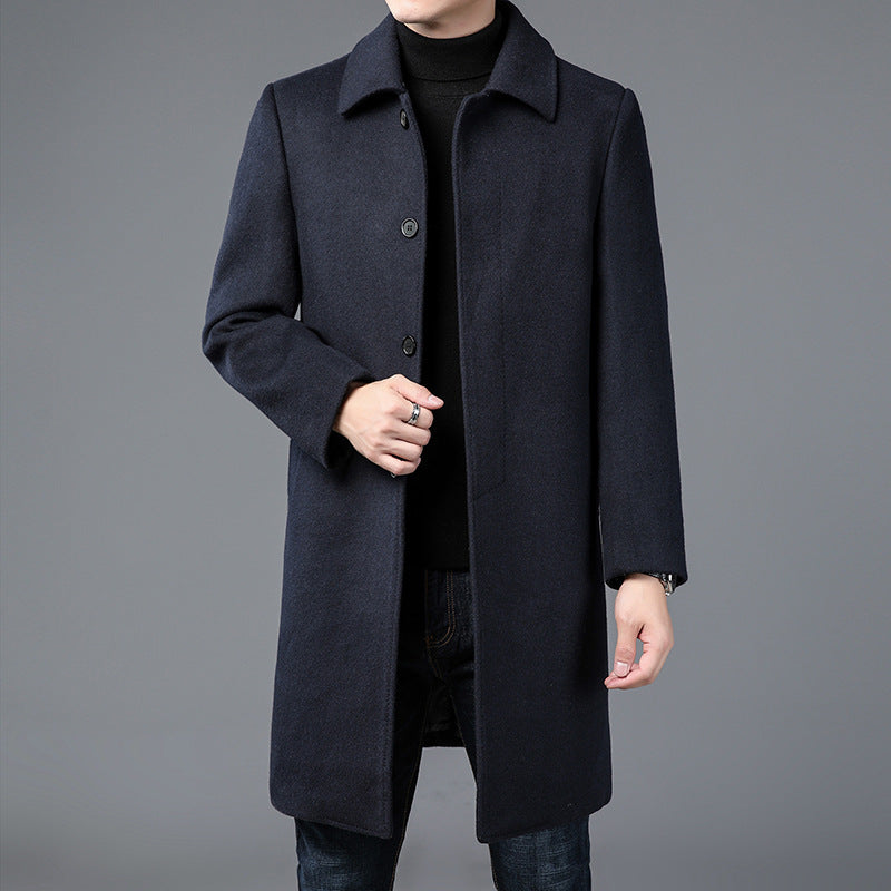 Men's Classic Wool Coat with Contemporary Cut Lisslune
