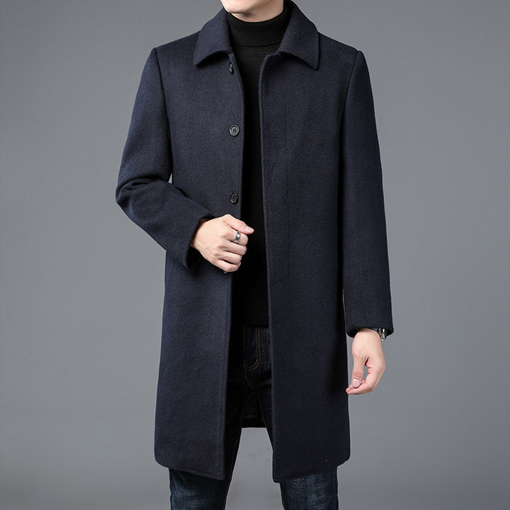 Men's Classic Wool Coat with Contemporary Cut Lisslune