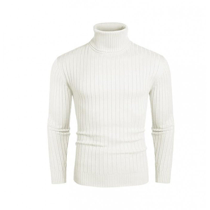 Men's turtleneck sweater made of high-quality ribbed knit Lisslune