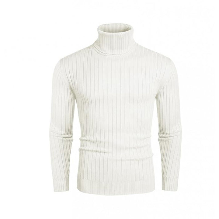 Men's turtleneck sweater made of high-quality ribbed knit Lisslune
