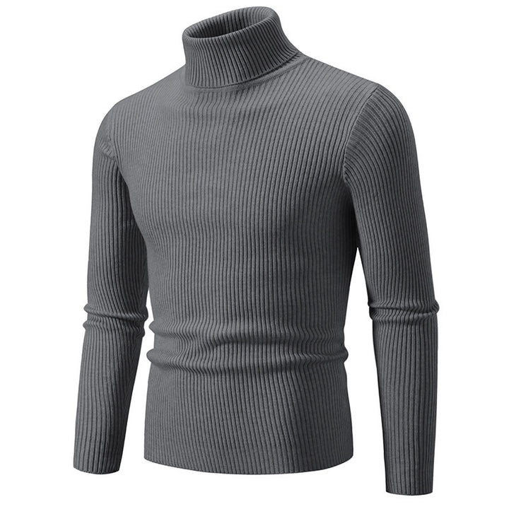 Men's turtleneck sweater made of fine ribbed material Lisslune