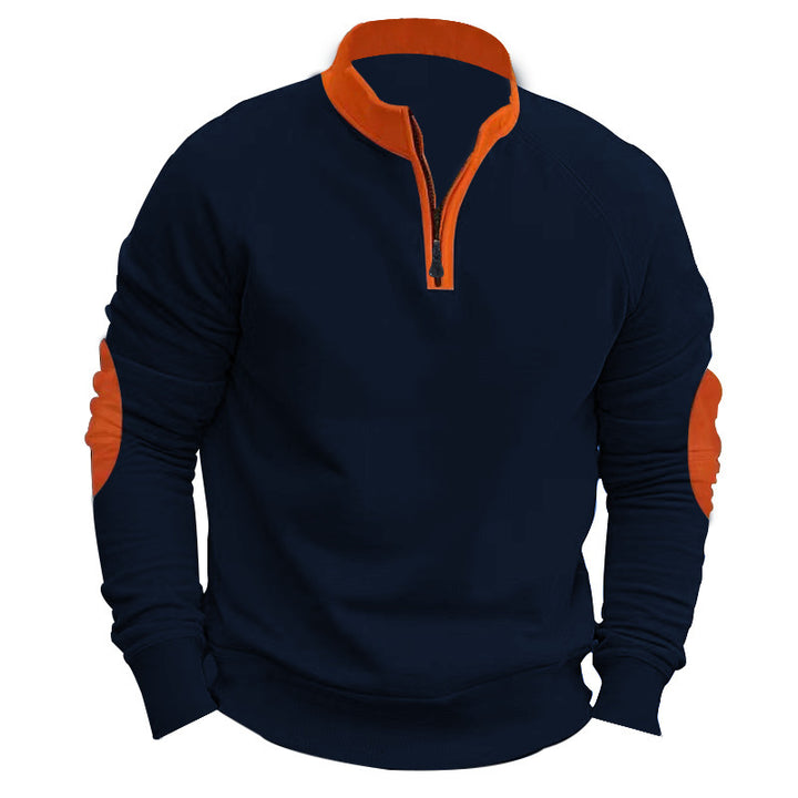 Men's sweatshirt with textured zipper Lisslune