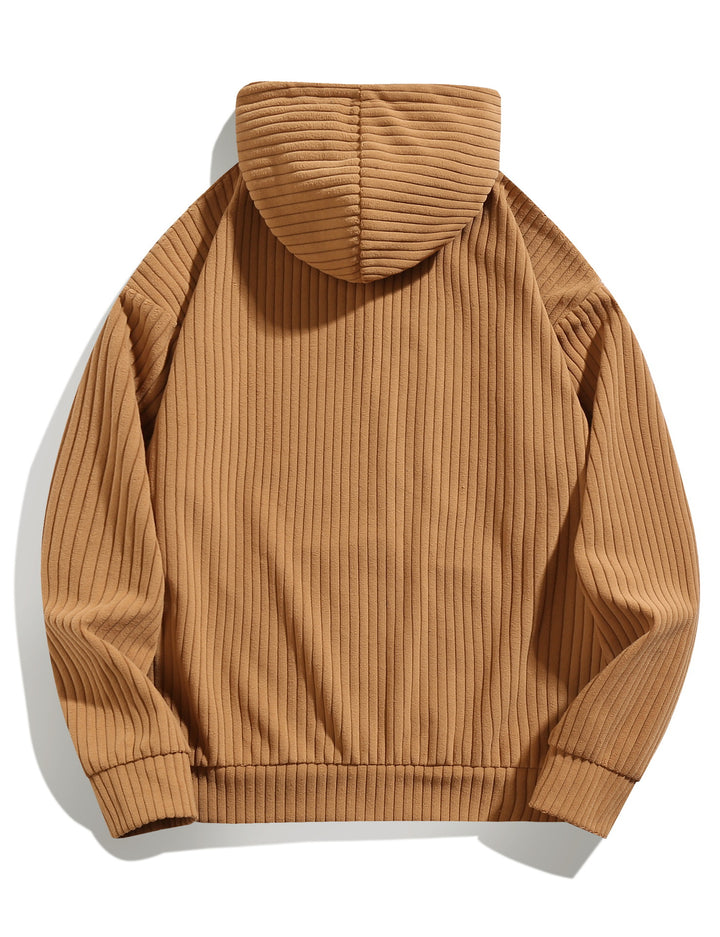 Men's casual hoodie with ribbed design and practical pockets Lisslune