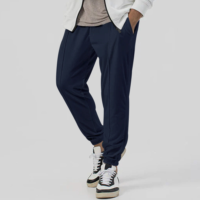 Men's leisure pants set with elastic waistband and breathable properties Lisslune