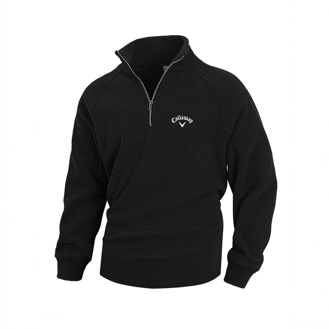 Men's Fleece Pullover with Half Zip and Breathable Properties Lisslune