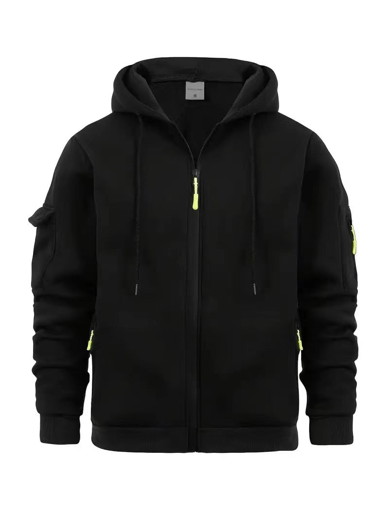 Men's functional hoodie jacket with practical zip pockets Lisslune
