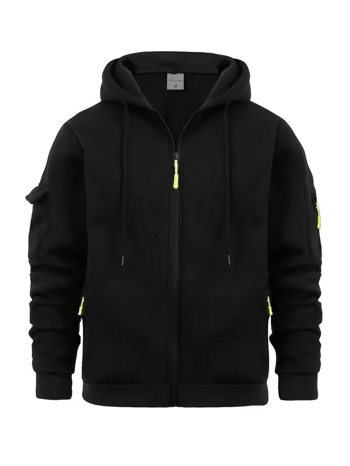 Men's functional hoodie jacket with practical zip pockets Lisslune
