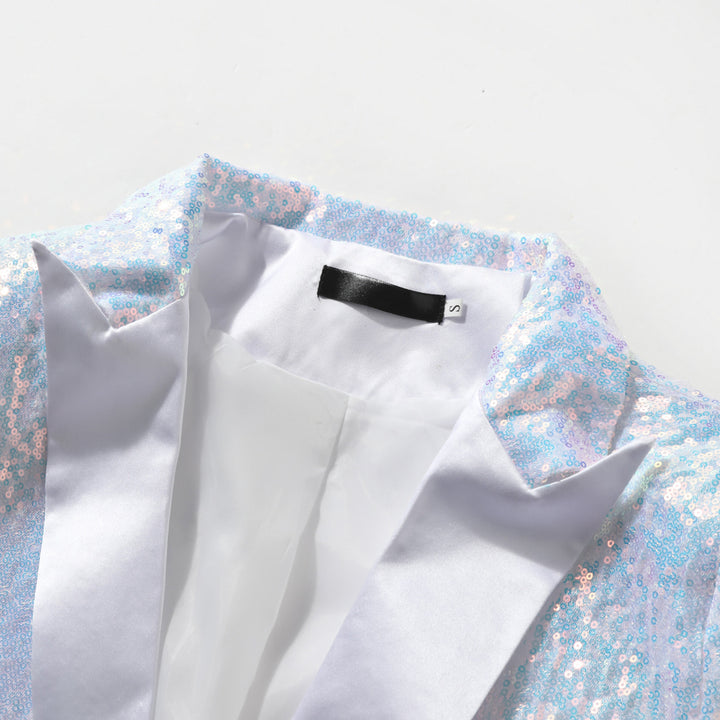 Men's Glamorous Sequin Blazer with Shimmering Effect Lisslune