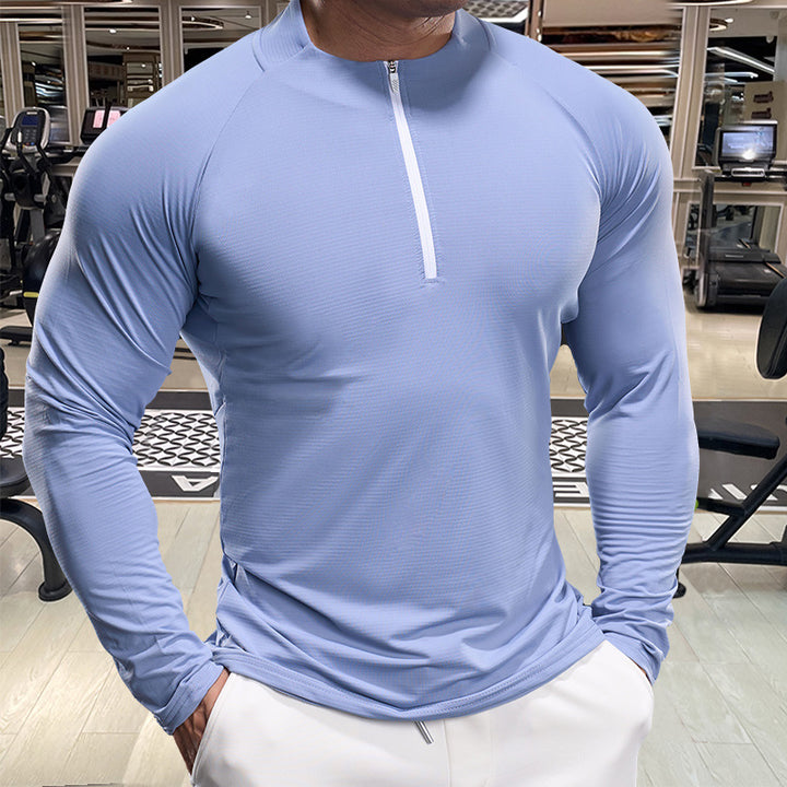 Men's functional shirt with half zip and breathable material Lisslune