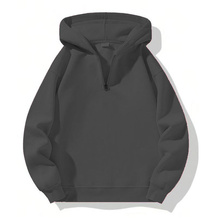 Men's sporty hoodie with half zipper Lisslune