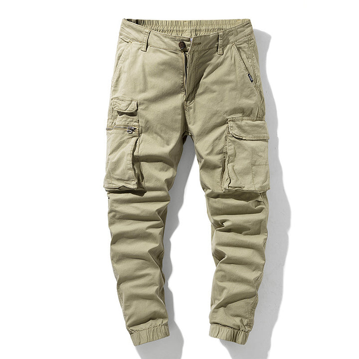 Men's Cargo Pants with Elastic Waistband and Versatile Pockets Lisslune