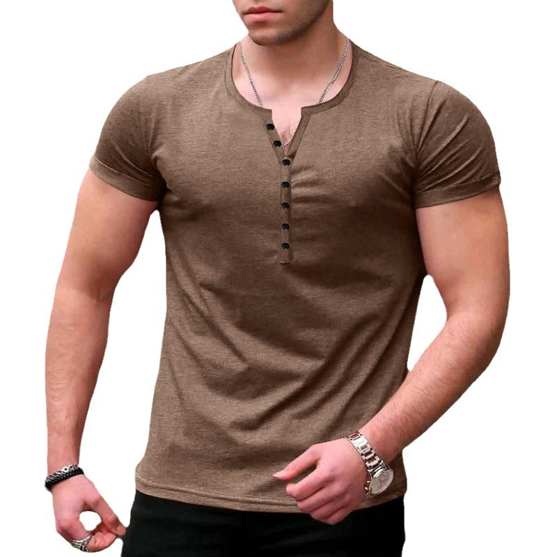 Men's Short Sleeve Shirt with Classic Collar and Fashionable Button Closure Lisslune