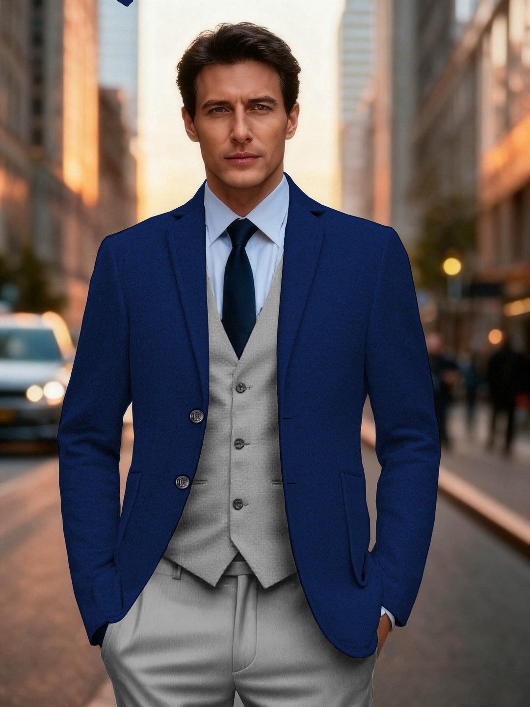 Men's classic single-breasted blazer Lisslune