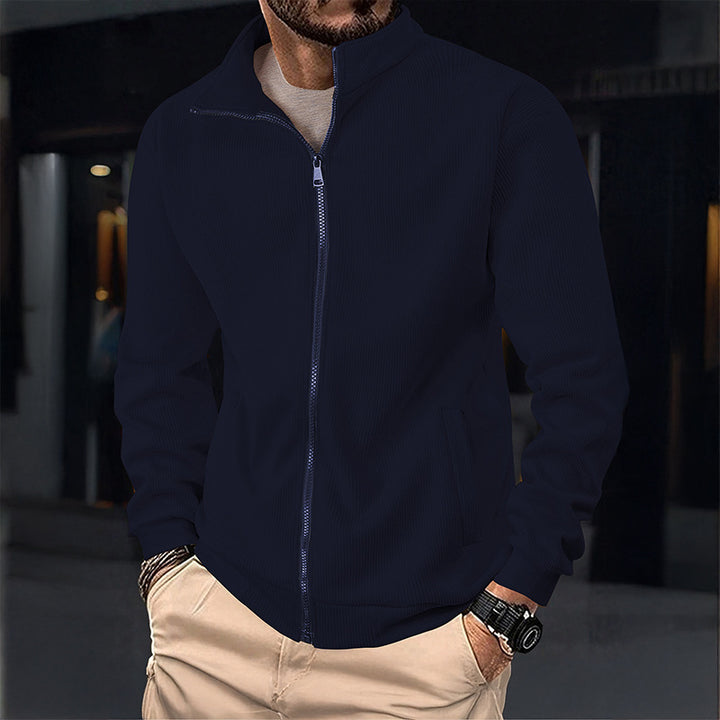 Men's Stylish Jacket with Zipper and High Collar Lisslune