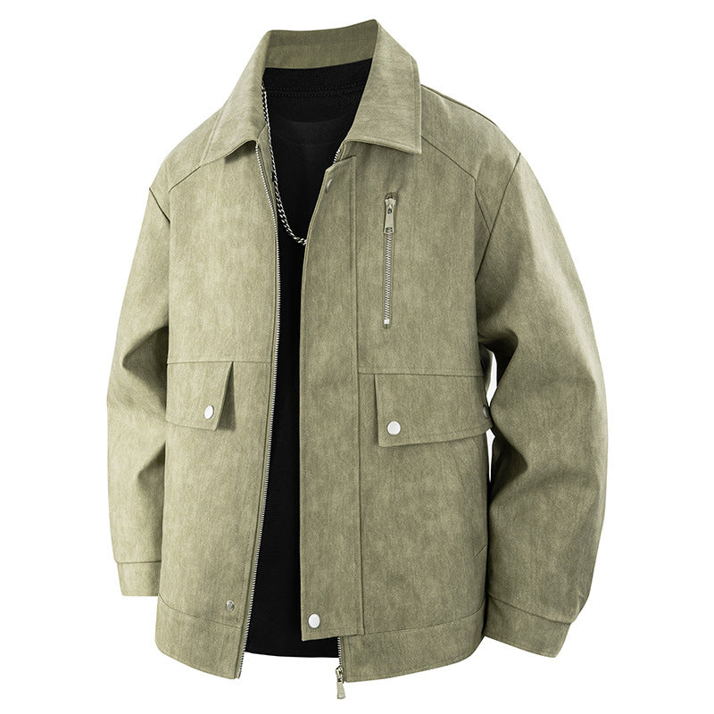 Men's fashionable utility jacket with practical zipper pockets Lisslune