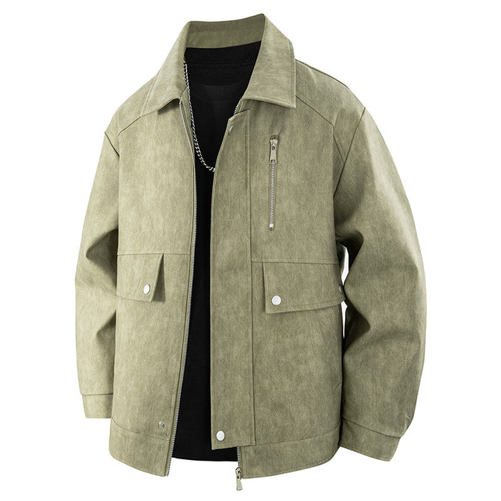 Men's fashionable utility jacket with practical zipper pockets Lisslune