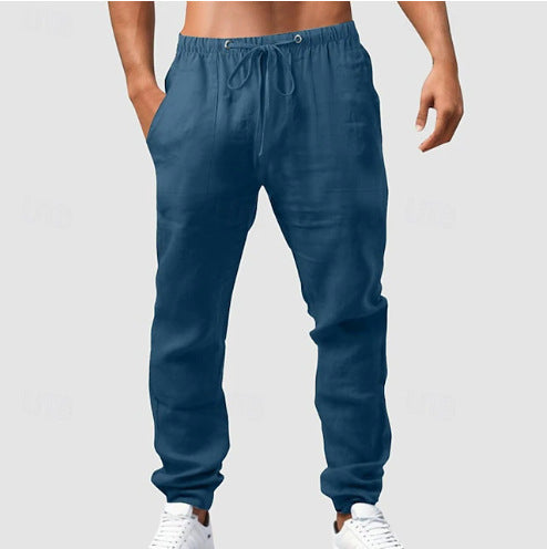 Men's cotton jogging pants with elastic waistband and practical pockets Lisslune