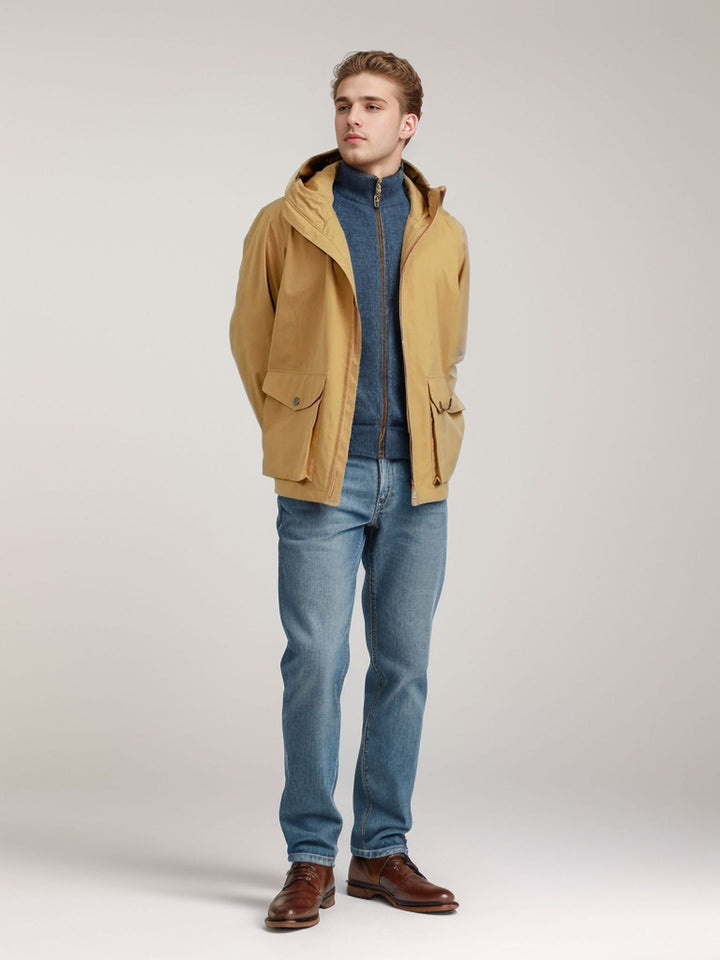 Men's functional transitional jacket with removable hood Lisslune
