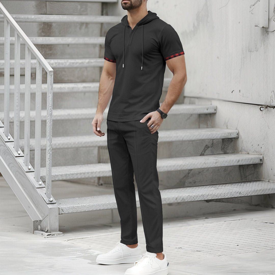 Men's sporty hoodie set with functional pockets and ergonomic cut Lisslune
