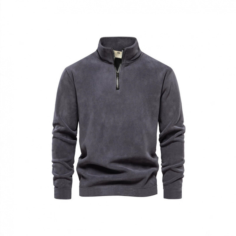 Men's fleece pullover with stand-up collar Lisslune