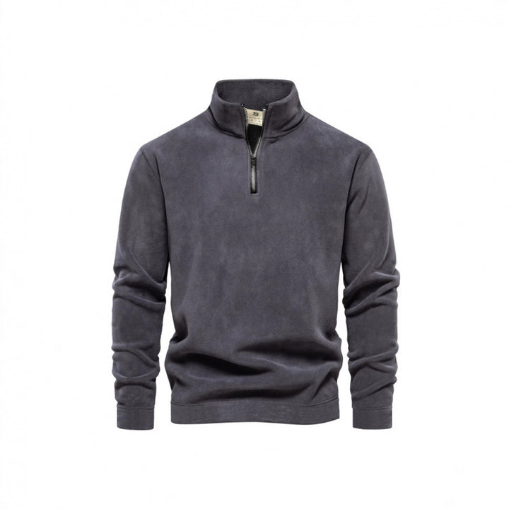 Men's fleece pullover with stand-up collar Lisslune