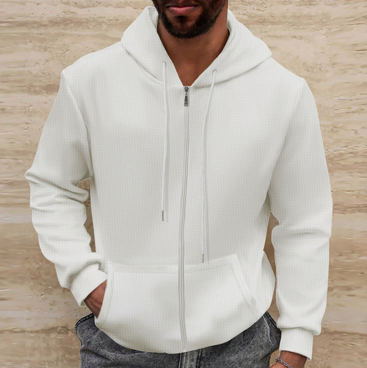 Men's sporty hoodie with breathable properties and practical zipper Lisslune