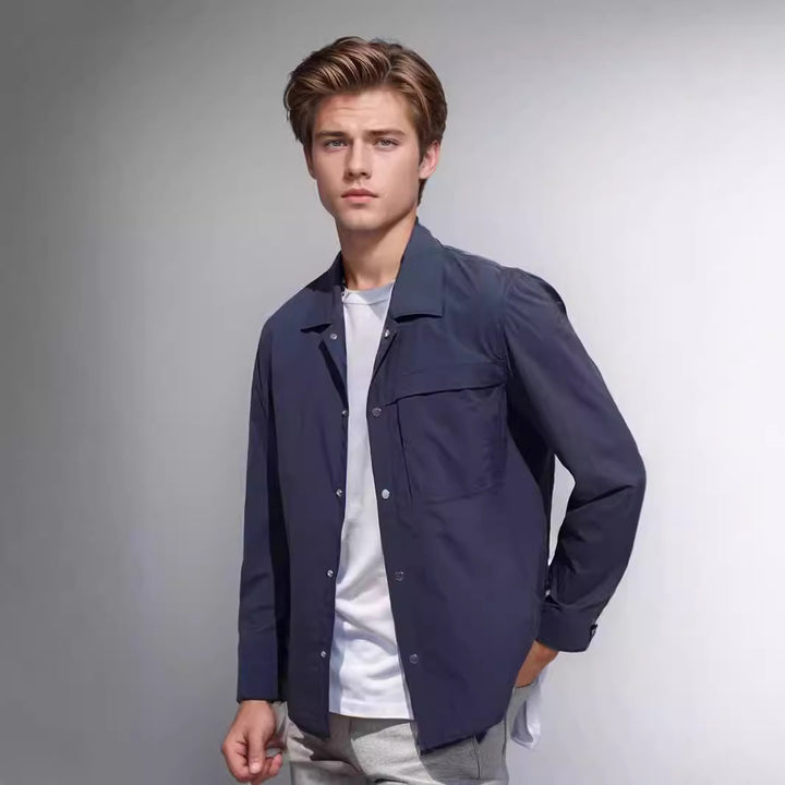 Men's lightweight utility jacket with practical pockets and modern design Lisslune