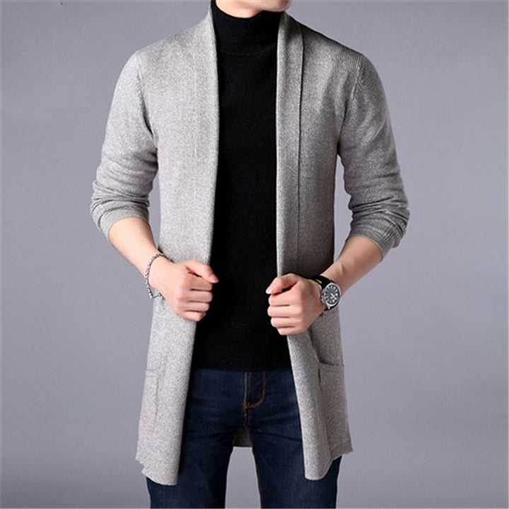 Men's casual knit cardigan with an open cut and practical pockets Lisslune