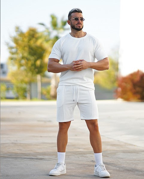 Men's sporty short-sleeve set with comfortable shorts Lisslune