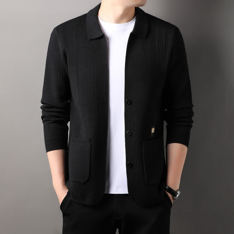 Men's cardigan with high collar Lisslune