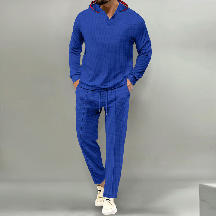 Men's Comfortable Waffle Structure Leisure Suit Lisslune