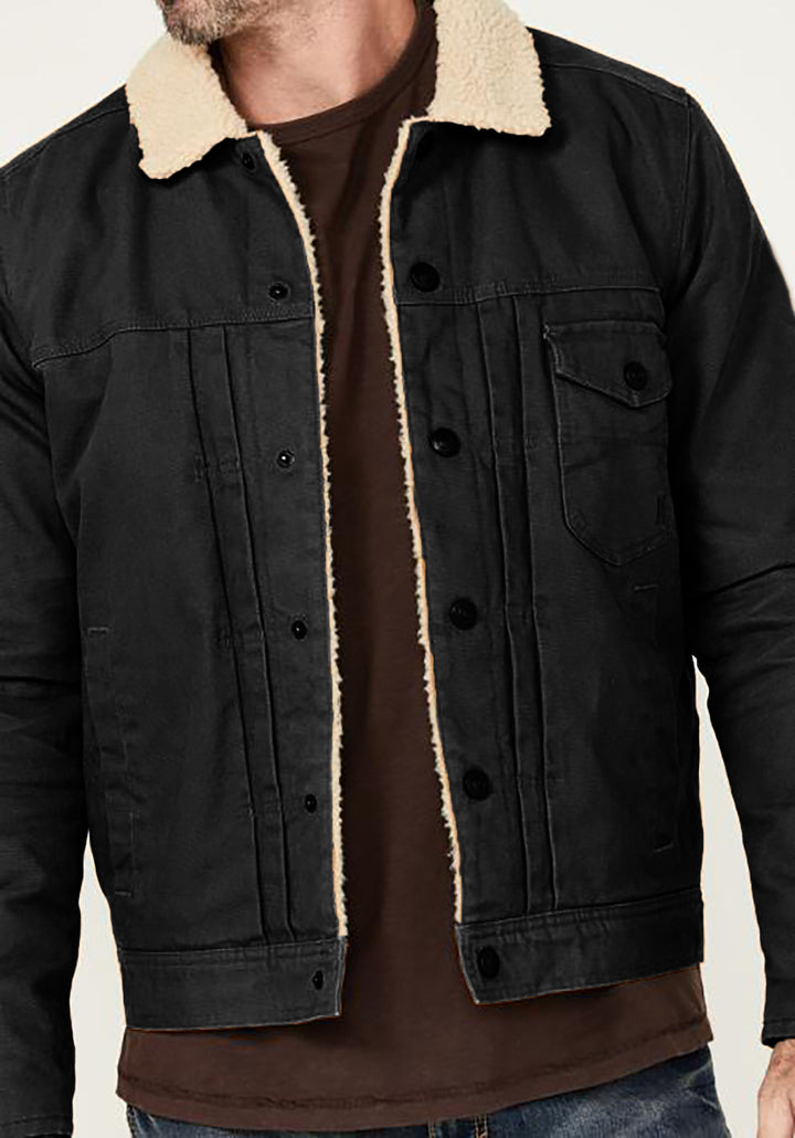 Men's cozy denim jacket with Sherpa lining Lisslune