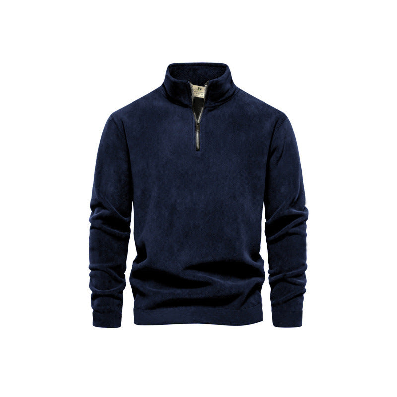 Men's fleece pullover with stand-up collar Lisslune