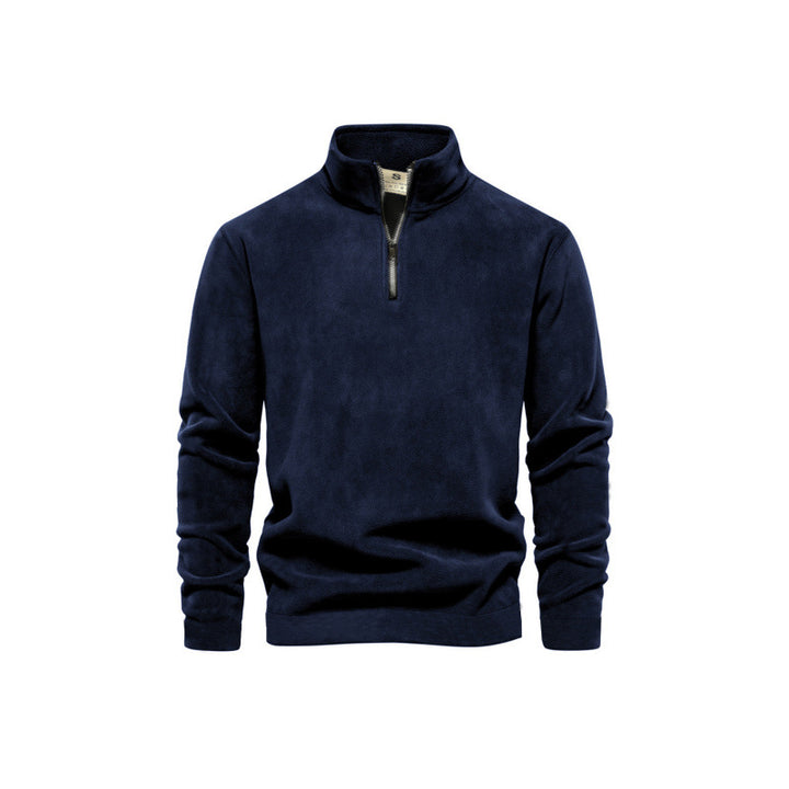 Men's fleece pullover with stand-up collar Lisslune