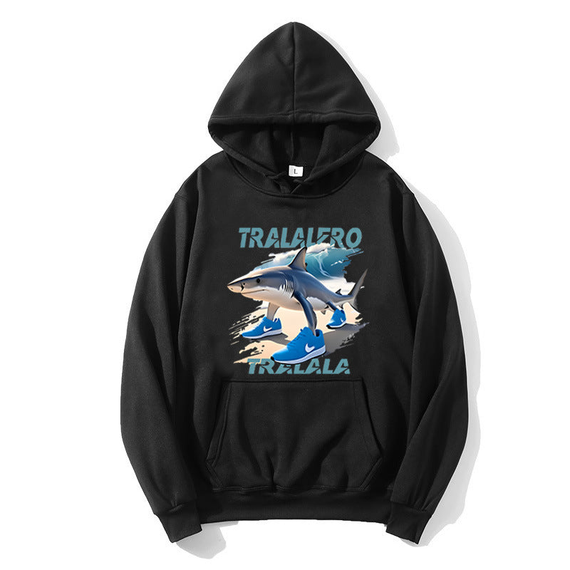 Women's hoodie with funny shark motif and graphic elements Lisslune