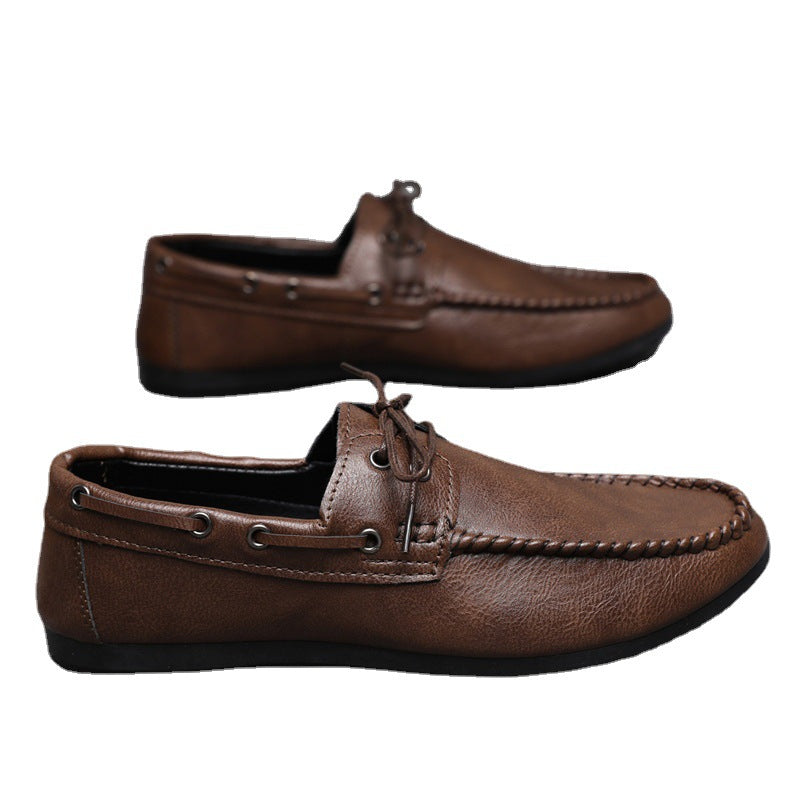 Men's loafers with elegant lacing and non-slip sole Lisslune