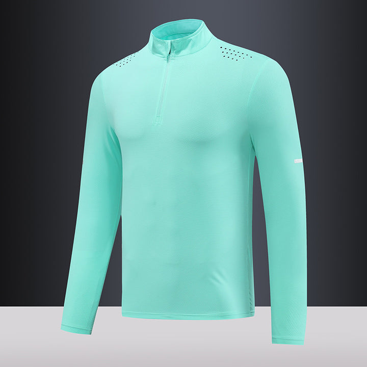 Men's functional long-sleeve shirt with zipper and breathable material Lisslune