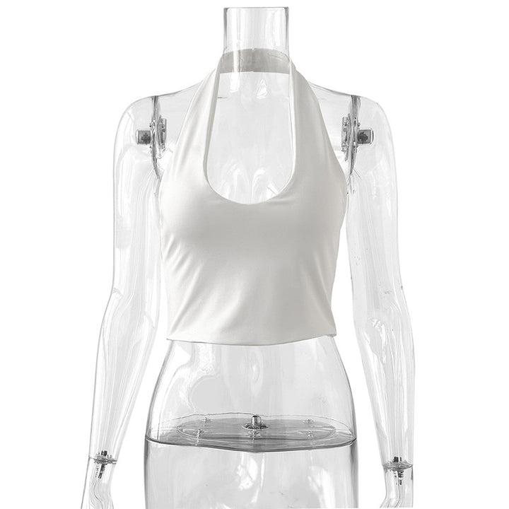 Damen einseitig über Kreuz geschnittenes Neckholder-Top Lisslune