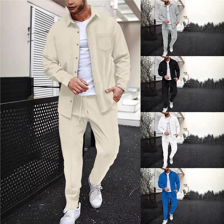Men's Casual Leisure Shirt and Pants Set Lisslune