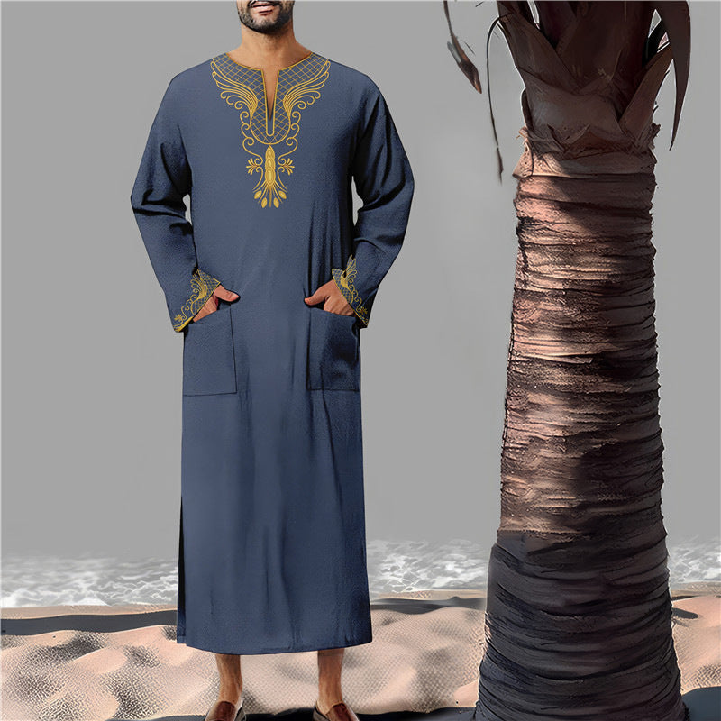 Men's Kaftan with intricate embroidery Lisslune