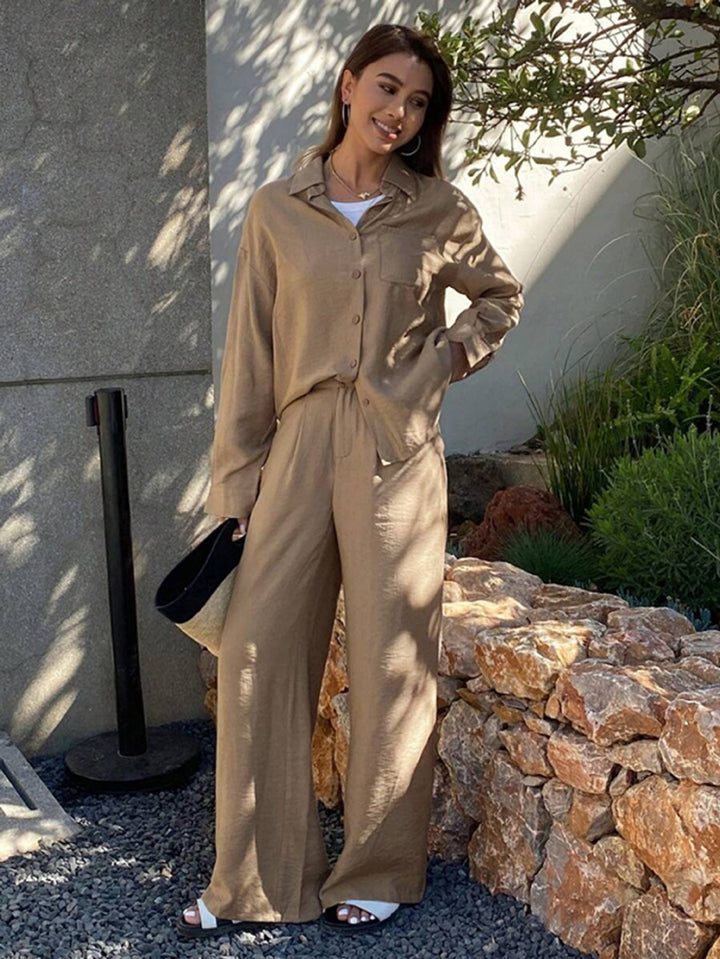 Damen Bequemes Lounge-Set aus leichtem Stoff mit eleganten Details Lisslune