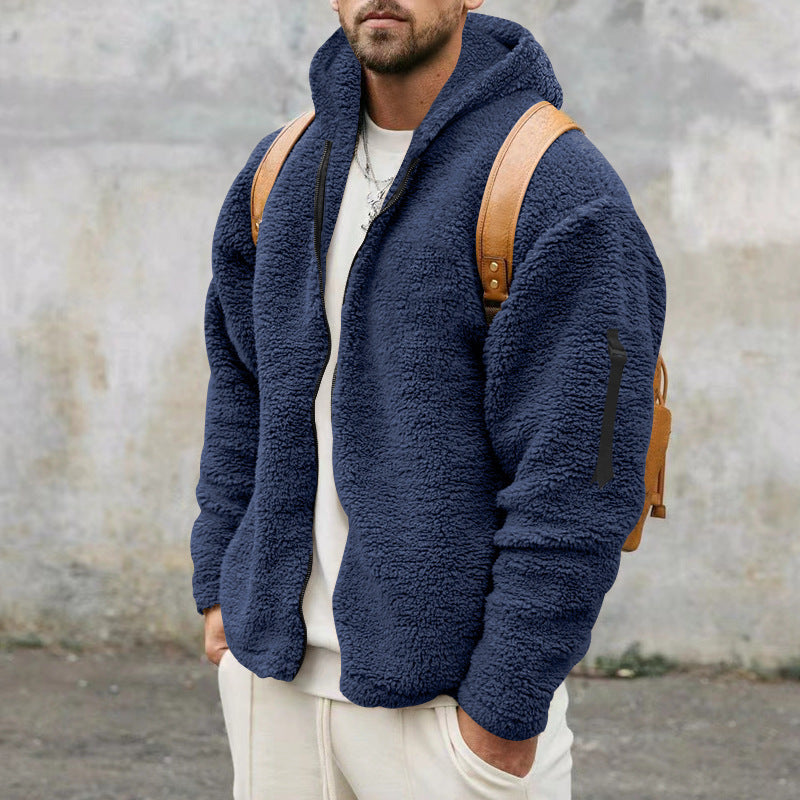Men's Cozy Fleece Jacket with Practical Pockets Lisslune
