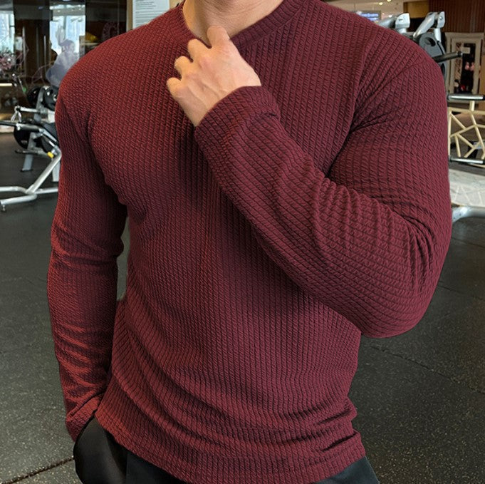 Men's long-sleeve shirt with textured design and modern cut Lisslune