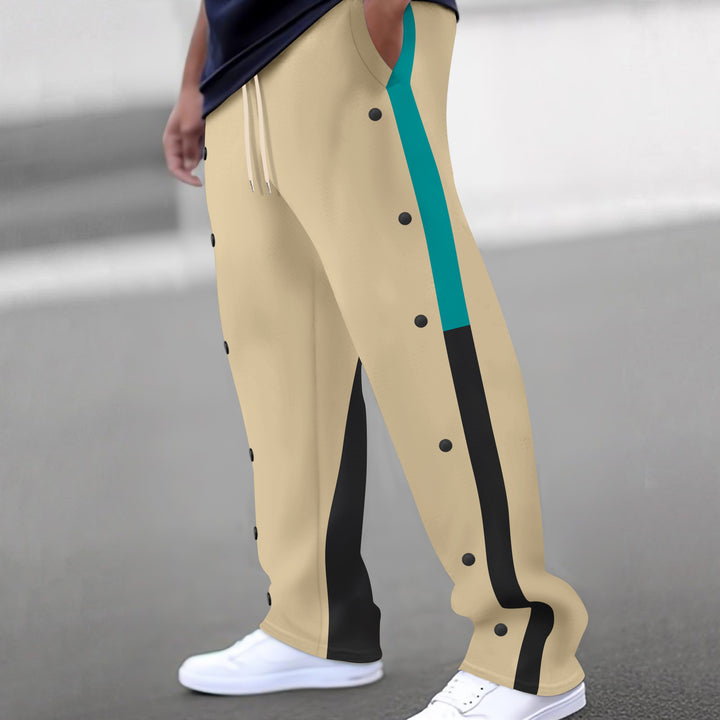 Men's sports pants with side snap buttons Lisslune