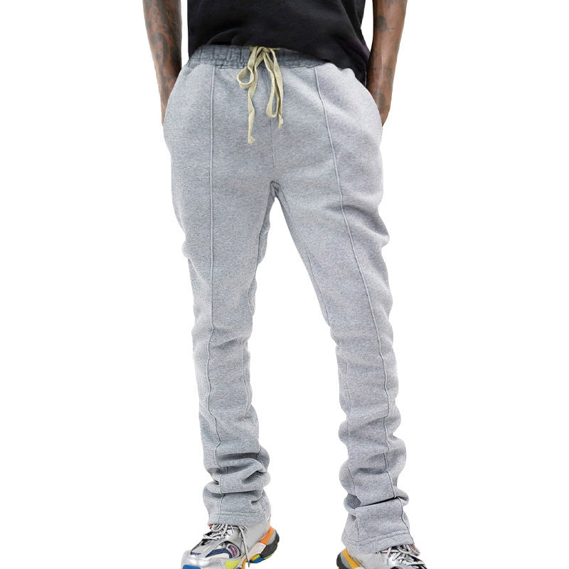 Men's Fashion Jogging Pants with High Waist and Contrast Stripes Lisslune